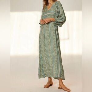Natalie Martin Alice Dress in Paisley Stripe Pool
